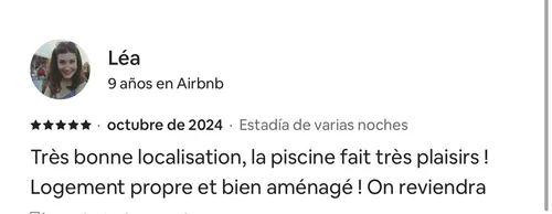 5-star review from Léa on Airbnb — Hostel Toucan