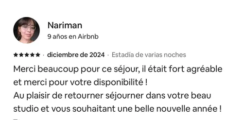 5-star review from Nariman on Airbnb — Hostel Toucan