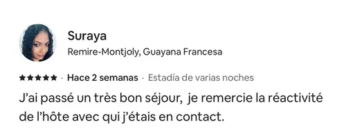 5-star review from Suraya on Airbnb — Hostel Toucan