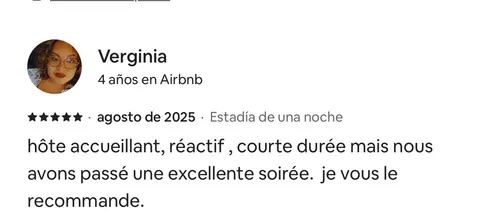 5-star review from Verginia on Airbnb — Hostel Toucan